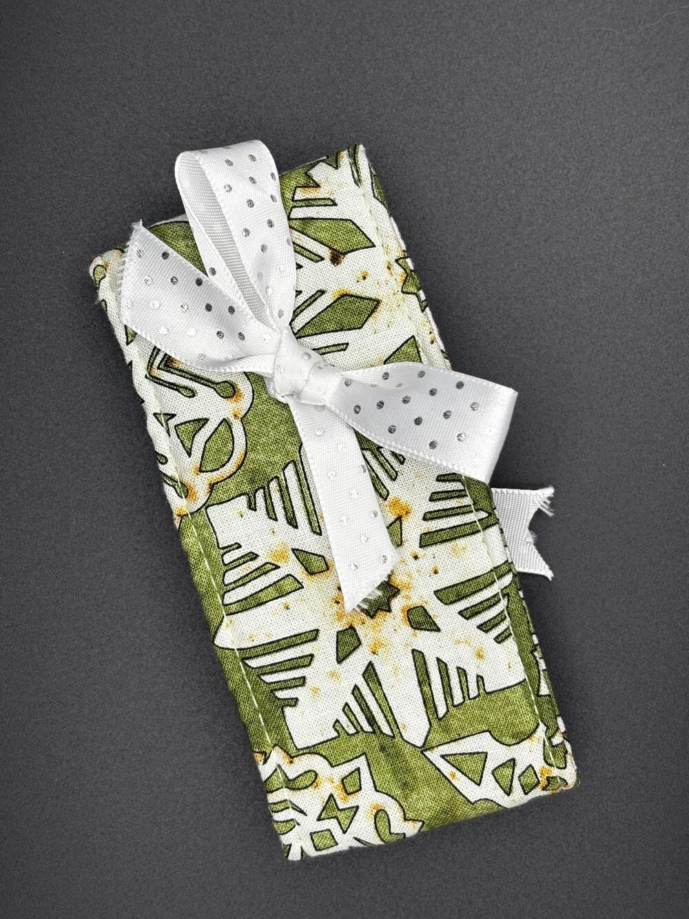 Handmade Snowflake Coffee Cozy: Holiday Themed Drink Sleeve